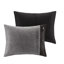 Édredon 7 pièces en faux suède gris avec coussins brodés style chalet pour lit