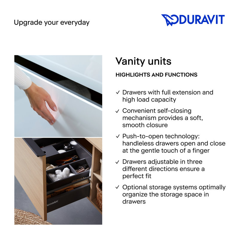Meuble-lavabo simple Duravit Ketho 39,38" (100 cm) Basalte mat, Basalte mat
