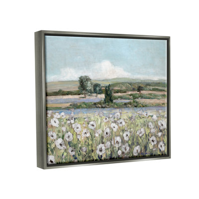 Vue de ruisseaux à fleurs champêtres, campagne, par Sally Swatland