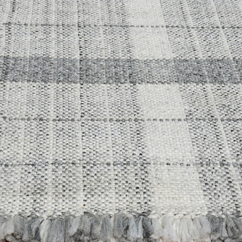 Tapis gris / argenté Debarata, Rectangle 8 pi x 10 pi