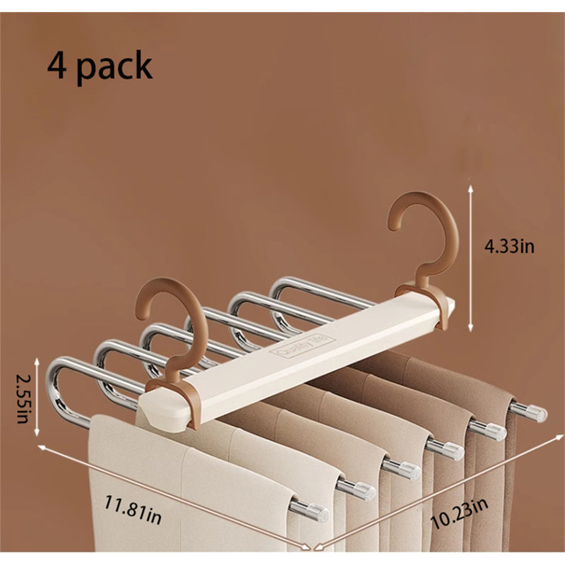 Cintre anti-dérapant en acier inoxydable pour jupe / pantalon Octavion, 4