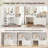 81"W Large Makeup Vanity with Adjustable LED Lighting and Charge Station-1191926033