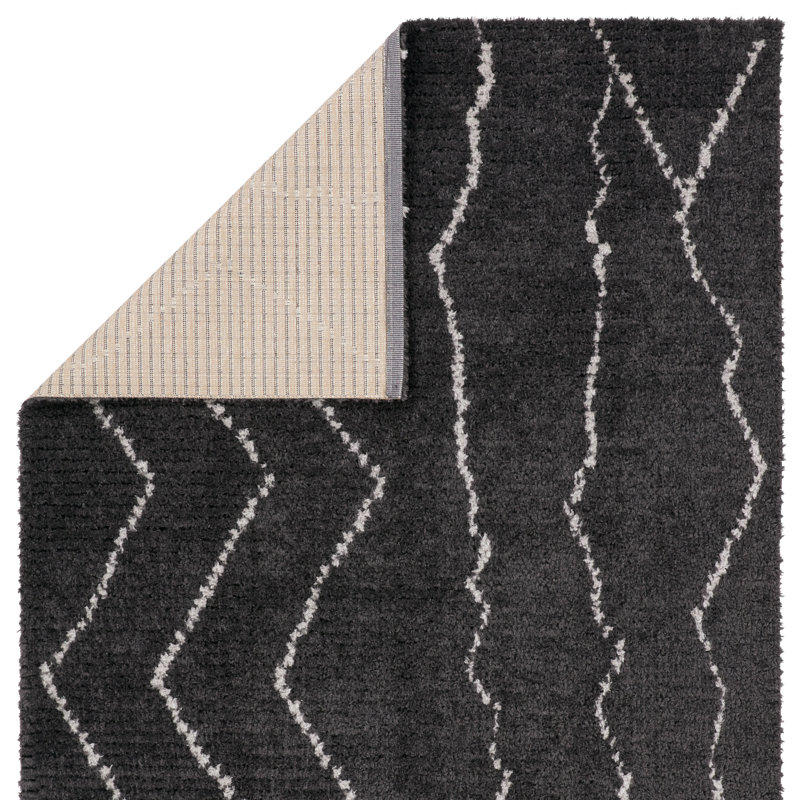 Tapis noir Tribal Labell