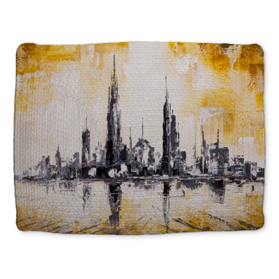 Yellow Industrial Braided Placemat - Gold City Bedroom Decor