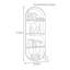 Arched creative open bookcase-400740352