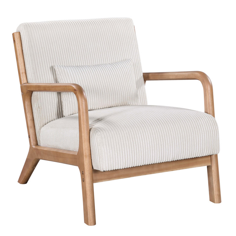 Chaise longue en bois, Naturel, Beige