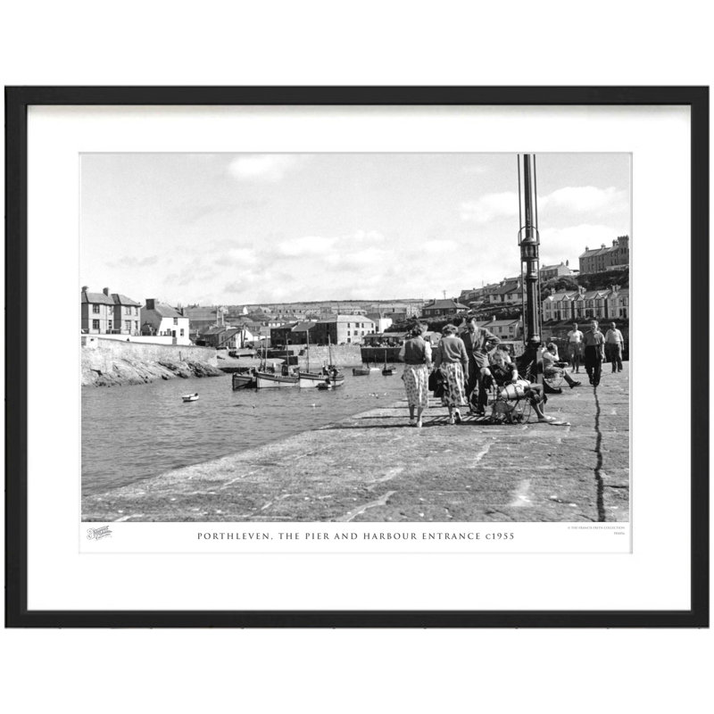 Porthleven, The Pier And Harbour Entrance C1955 - Single Picture Frame Print, 60cm H x 80cm W x 2.3cm D