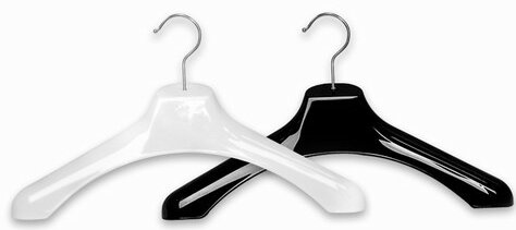 Home Basics 10 Piece Plastic Hanger Set | End Hooks for Delicates | Curved  Shape | Slim Design (Black)