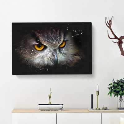 A Great Horned Owl - Wrapped Canvas