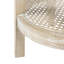 Table d'appoint ronde de 15 po de largeur et de 28 po de hauteur, surface en placage de frêne, pieds en bois massif dans des tons de blé récupéré, tablette inférieure en canne pour la décoration du vestiaire, table à assembler