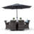 Karas 6 Seater Dining Set with Cushions and Parasol-39926017