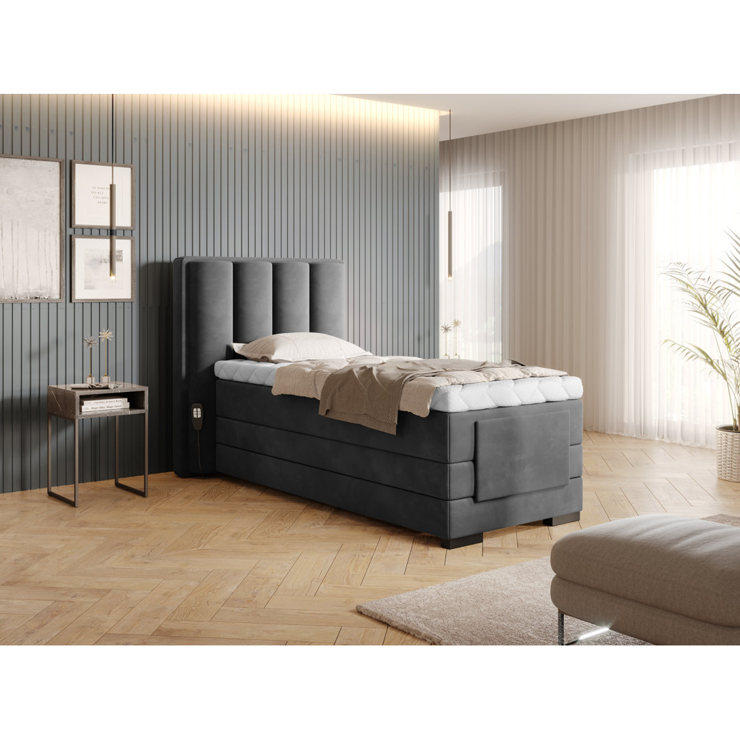 Elektrisch verstellbares Boxspringbett Adeewa mit Topper