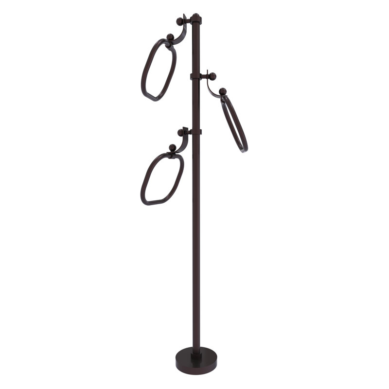 Porte-serviettes sur pied Gober, Bronze antique