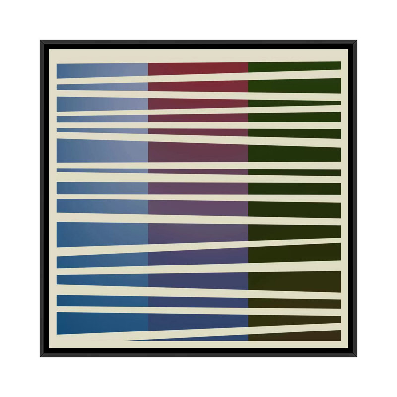 Albree Modern Dusk Concept, impression sur toile, H 18 po x l 18 po x P 1,5 po, Toile avec cadre noir, Pas de tapis