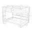Grand lit superposé en bois avec tablettes de rangement intégrées, ports USB et échelle-1218187018