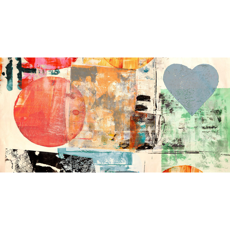2PW6184 Pop Love #2 1 Piece Wrapped Canvas Painting, 35cm H x 70cm W x 4cm D