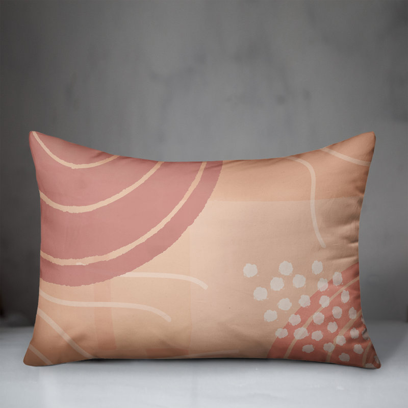 Housse et insert de coussin rectangulaire extérieur Glow Lines 15, Rose