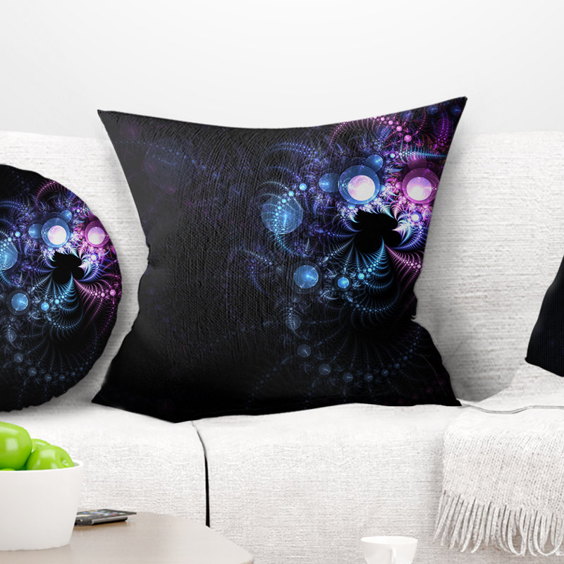 Coussin décoratif à motif floral coloré floral, 16 po x 1 po, Coussin décoratif