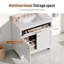 Meuble-lavabo sur pied simple 36 po avec comptoir en marbre d'ingénierie, lavabo en céramique, dosseret