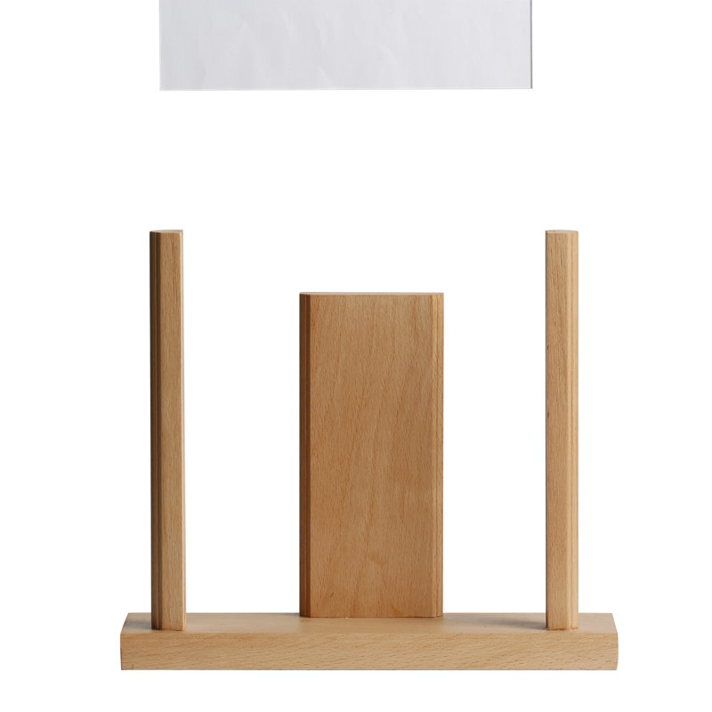 Displays Classic Desktop Menu Holder, 8.5" x 11", Natural Wood