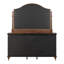 1pc Commode transitionnelle boutons ronds pattes dorées meubles de chambre à coucher cerisier foncé anti-poussière