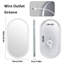 Kuron Oval Lighted Metal Framed Wall Mounted Bathroom / Vanity Mirror in Aluminum Alloy-1353364483