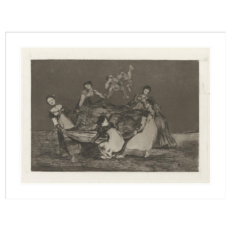 (Folie féminine) également connu sous le nom de (plus lourd qu'un âne mort) de la série Los disparates (Los proverbios) par Francisco de Goya - Impression Giclée encadrée