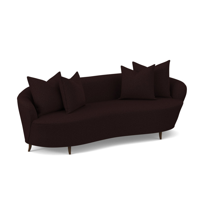 Boomerang Sofa, American Walnut, Margaret Mahogany Polyester Blend