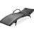 Of 2 Outdoor Chaise Lounges, Black, Ergonomic Design, Adjustable & Side Table, Tested 2Pcs Patio Lounge, Black , 5-Adjustable , Pull-Out Weather Structure-1698670643