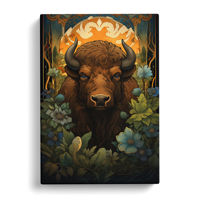 Bison - Wrapped Canvas, 50cm H x 35cm W x 3cm D