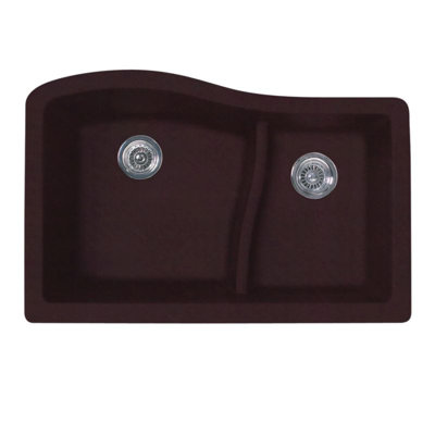 32'' L Double Bowl Granite Kitchen Sink