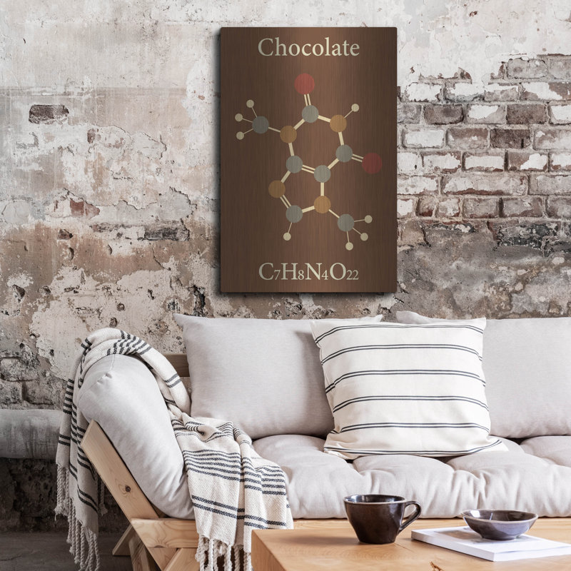 «Chocolate Molecule», art mural en métal, H 36 po x l 24 po