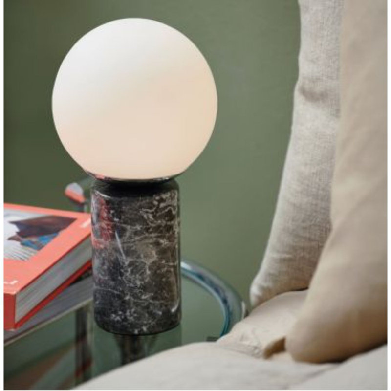Lilly Marble Novelty Lamp, Grey, Grey