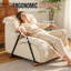 Fauteuil rembourré avec structure en bois et acier-346161828