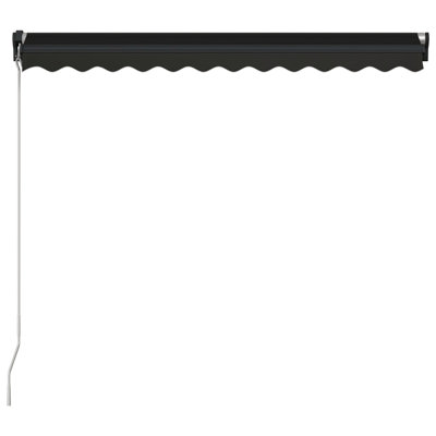 Dakota Fields 250cm D Polyester Anthracite Cover Retractable Patio Awning