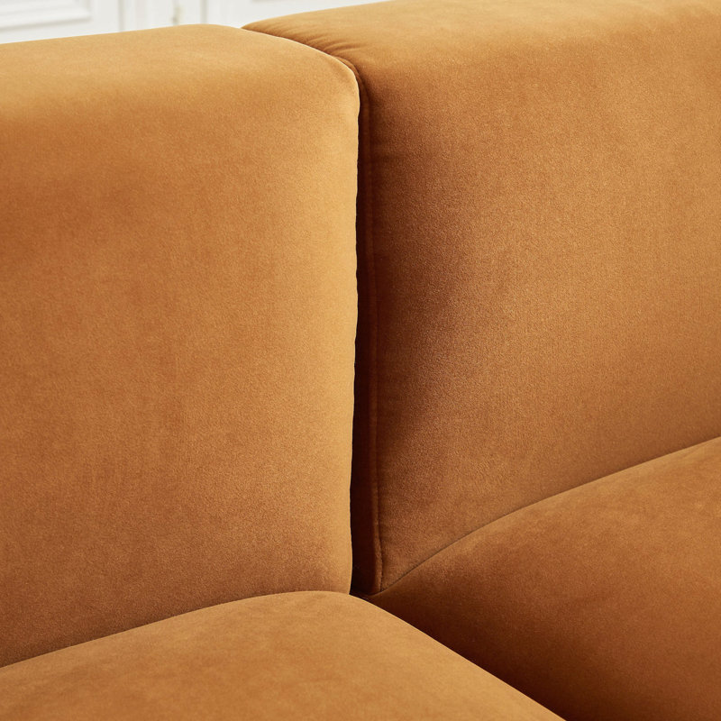 Canapé modulaire en velours pour salon, Orienté à droite