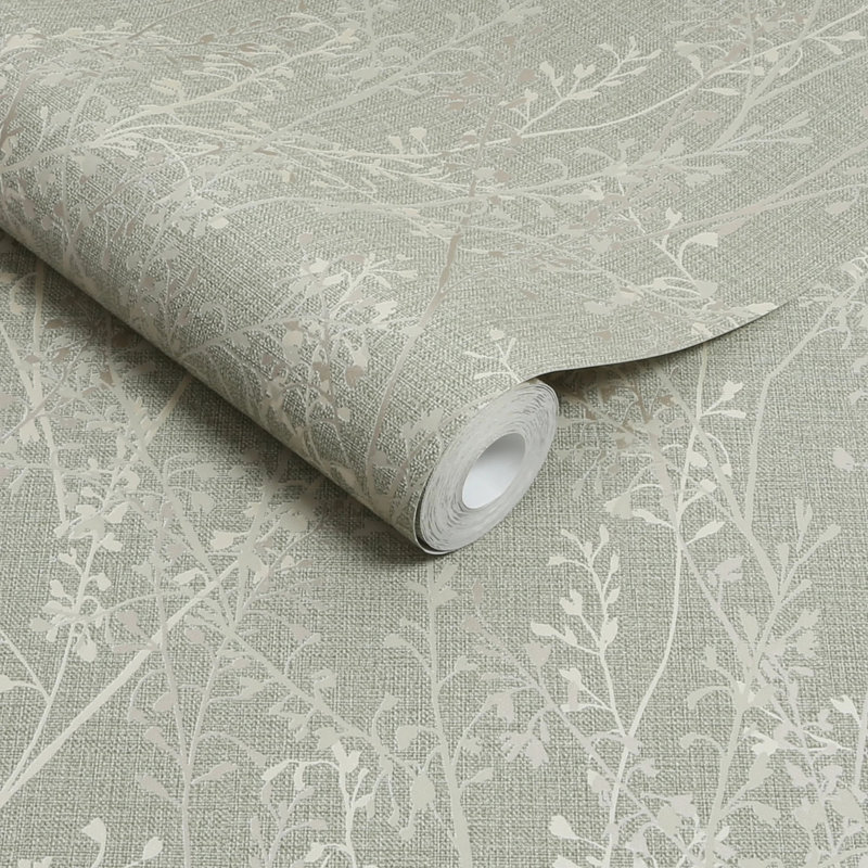 Boutique Breeze Sprig Floral Wallpaper, Green