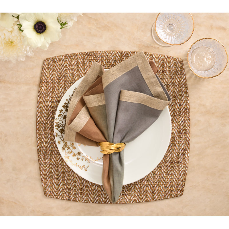 Twill Placemat, Brown/White