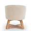 Classic Linen Fabric Swivel Lounge Chair | 360° Freely Rotating with Cross-Shaped Solid Wood Base & Legs | Comfortable Accent Chair for Living Room, Bedroom, Office & Dresser-541012767-541012754