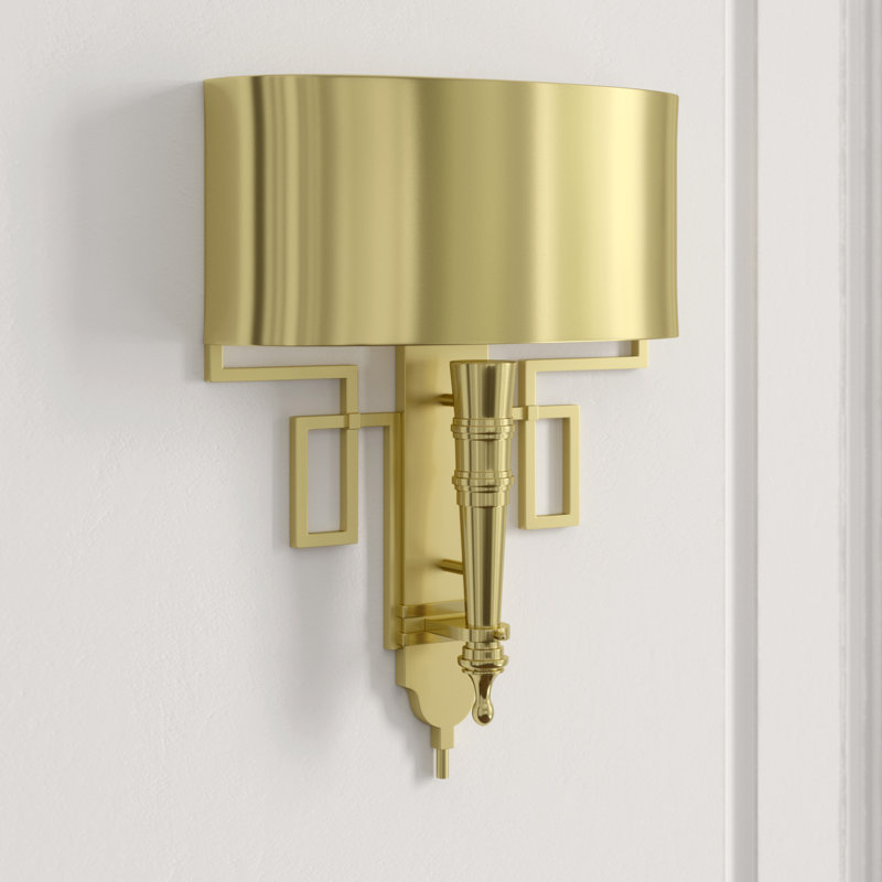 Torch Sconce 1-Light Wallchiere, Antique Brass, Hardwired