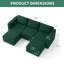  Canapé modulaire rembourré 5 pièces 90 po BOX MODULE STO SOFA-108376993
