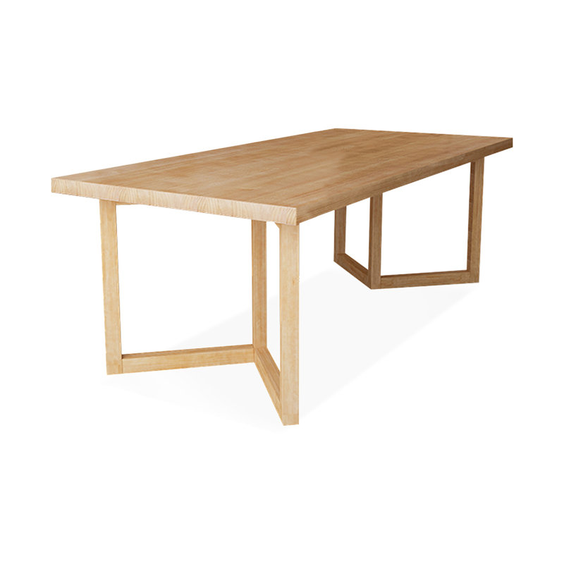 Bureau rectangulaire en bois massif Burlywood, H 29,53 po x l 62,99 po x P 27,56 po