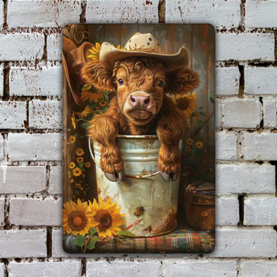Vintage Aluminum Metal Sign 12"x8", Rustic Tin Wall Art, Weatherproof Decorative Plaque, Farmhouse Kitchen Bar Indoor Outdoor Wall Decor