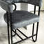 Tabourets de bar en chenille gris de style moderne à dossier 1, structure en métal robuste, coussin rembourré épais et 1 canapé en chenille incurvé et apaisant, avec design et structure noire pour îlot de cuisine Plus-849323409