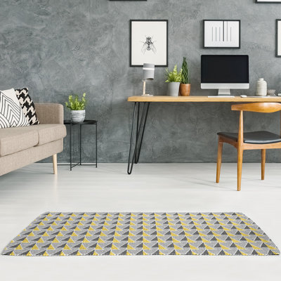 Tapis de zone gris/vert shifted flèches