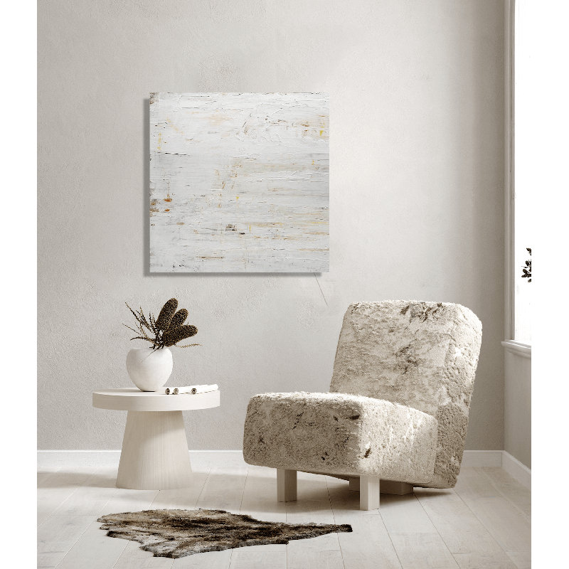 Whipped Cream I - Artist Enhanced Canvas Print, 21.5" H x 21.5" W x 1.75" D, White Framed Canvas