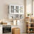 Bathroom Wall Cabinet, 3-Door Wooden Wall Cabinet With Open And Hidden Storage Space, Medicine Cabinet With Glass Door And Towel Bar-1102236681