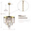 Lustre unique à 7 niveaux avec accents de cristal Hallum (19,7 po)-1726858860