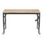 Établi réglable de 60 po pour le garage, poste de travail robuste en bois d'hévéa avec prises de courant et roues, table de travail en bois franc d'une capacité de charge de 2000 lb pour atelier, garage, bureau, maison