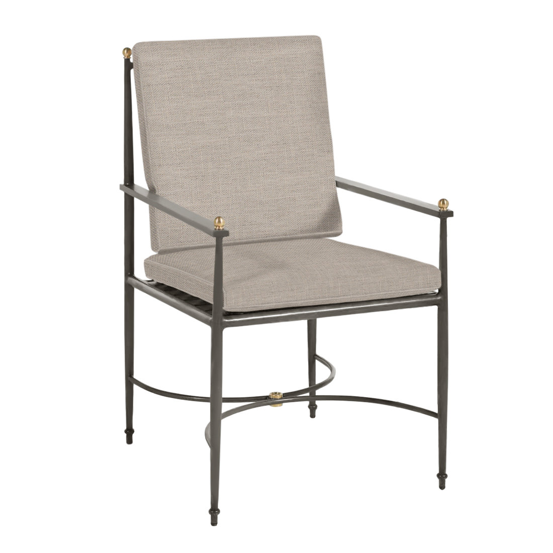 Roma Sunbrella® Patio Lounge Chair, Dove Sunbrella® Linen, Welt